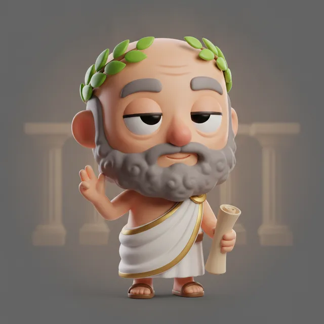 Focused stoic Zalipoff character symbolizing deep work